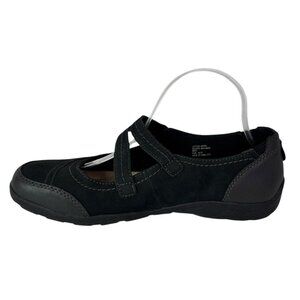Earth Origns Women's 9.5 M Rory Leather Mary Jane Flats Shoes Black Comfort